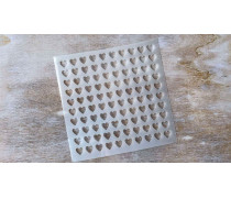 Трафарет для посипання Серця, 12х12 см