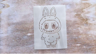 Трафарет Лабубу №3, 9,5х12,5 см