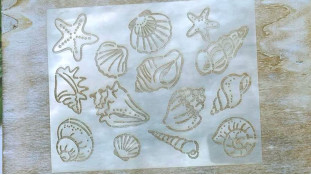 Трафарет Мушлі, 20х15 см