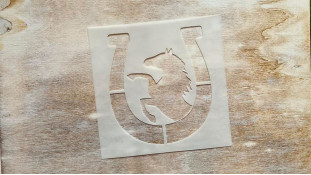 Трафарет Кінь у підкові, 12 см