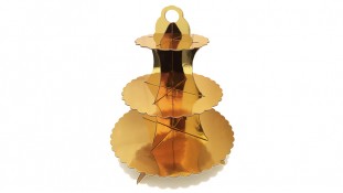 Підставка для капкейків 3-ярусна, золота