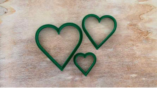 Набір вирубок Серця, 3 шт