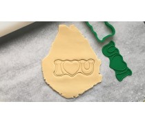 Вирубка + штамп I love You