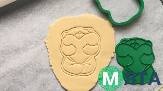 Вирубка + штамп Ведмідь №2