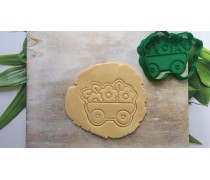 Вирубка + штамп Візок із квітами