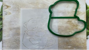 Вирубка + трафарет Ведмідь №4 Вирубка + трафарет Ведмідь №4