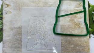 Вирубка + трафарет Двоє