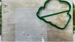 Вирубка + трафарет Love №2 Вирубка + трафарет Love №2