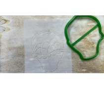 Вирубка + трафарет Великодній кошик №1