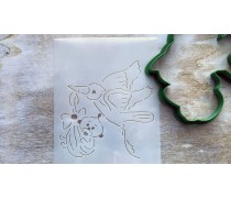 Вирубка + трафарет Аїст