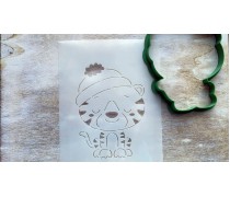 Вирубка + трафарет Тигреня №2