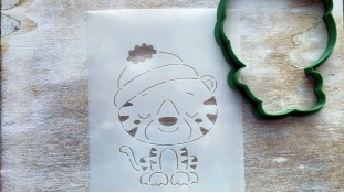 Вирубка + трафарет Тигреня №2