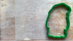 Вирубка + трафарет Зайчик №4