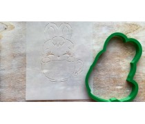 Вирубка + трафарет Зайчик №5