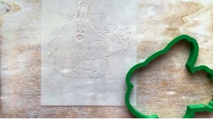 Вирубка + трафарет Зайчик №7 Вирубка + трафарет Зайчик №7