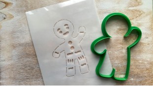 Вирубка + трафарет Пряникова Людина №3 Вирубка + трафарет Пряникова Людина №3