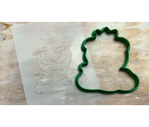 Вирубка + трафарет Змія №2