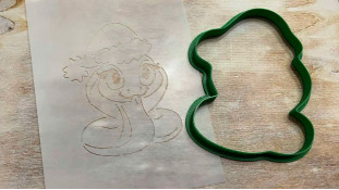 Вирубка+трафарет Змія №3 Вирубка+трафарет Змія №3