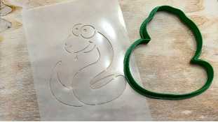 Вирубка + трафарет Змія №3 Вирубка + трафарет Змія №3