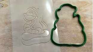 Вирубка + трафарет Змія №5 Вирубка + трафарет Змія №5