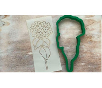 Вирубка + трафарет Гортензія