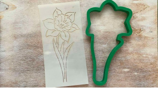 Вирубка + трафарет Нарцис Вирубка + трафарет Нарцис
