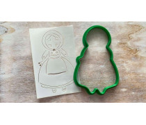 Вирубка + трафарет Лялька-мотанка