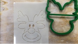 Вирубка + трафарет Олень №2 Вирубка + трафарет Олень №2