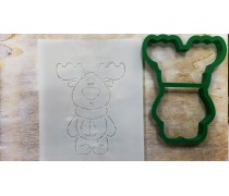 Вирубка + трафарет Олень №3