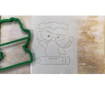 Вирубка + трафарет Сова на олівці