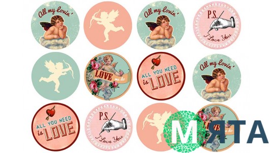 Картинки для капкейков День Св. Валентина