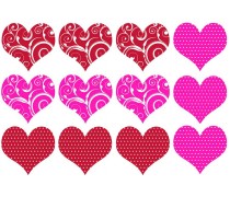 Картинки-сердечки для печенья и пряников