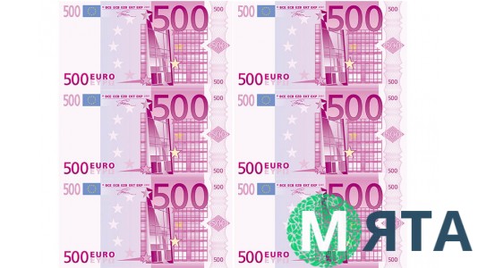 Картинка 500 евро (6 купюр)