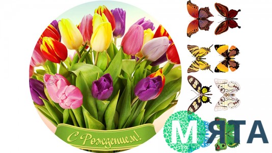 Съедобная картинка "Цветы" 3