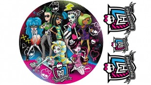 Школа Монстров для круглого торта Школа Монстров для круглого торта