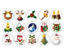 Новогодние картинки для капкейков 