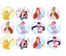 Картинки для капкейков Клуб Винкс "С Новым Годом!"