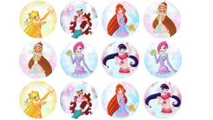 Картинки для капкейков Клуб Винкс "С Новым Годом!" Картинки для капкейков Клуб Винкс "С Новым Годом!"