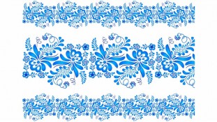 Голубой орнамент