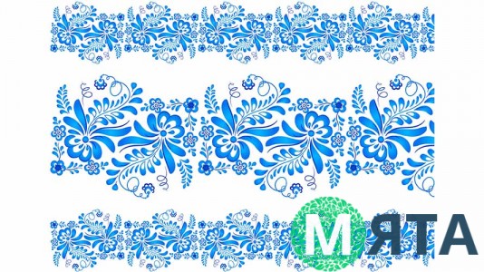 Голубой орнамент