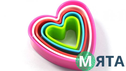 Вырубки Сердечки. 5 штук