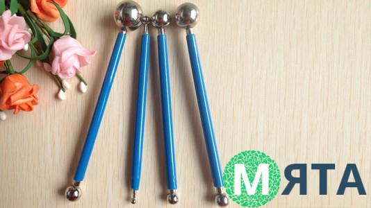 Набор металлических стеков с шариками для мастики