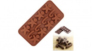 Силиконовая форма для конфет и льда Пряничный человечек Силиконовая форма для конфет и льда Пряничный человечек