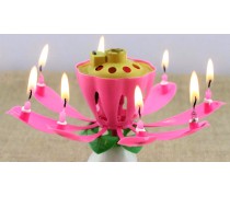 Музыкальная свеча для торта цветок Лотос