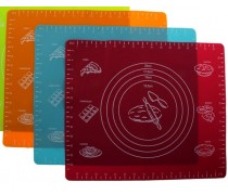 Силиконовый коврик для раскатки и выпечки с белой разметкой. Средний