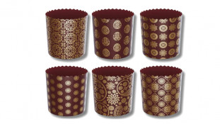 Бумажная форма для паски №6 микс 110х85 (375 грамм)