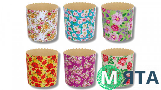 Бумажная форма для паски микс №9, 130х85 мм