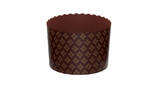 Бумажная форма для паски 130х85 (500 грамм). Золото/Темно-Коричневая Бумажная форма для паски 130х85 (500 грамм). Золото/Темно-Коричневая