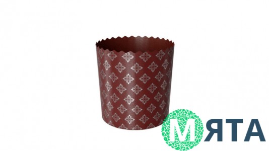 Бумажные формы для куличей 90х85 Серебро