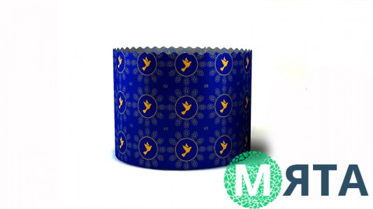 Бумажные формы для куличей Синяя ХВ 110х85 мм